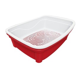Classic Plus Sifting Litter Box Large - Large Cat Litter Pan with Intelligent Sifting System for Hygiene, Savings & Comfort - Durable, Easy Clean Design for Happy Cats (RED)
