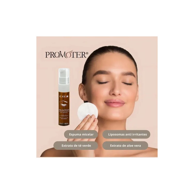 Espuma Micelar de Limpieza Exel Promoter para Ojos y Pestañas
