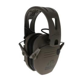 Walker's Razor Tacti-Grip Earmuffs- Mega Flat Dark Earth, High Performance Silicone Composite Slip Free Headband- Natural Sound Clarity Full Dynamic Range 23NRR