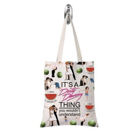 TSOTMO Dance Dirty Inspired Makeup Bag Dancing Gift 80s Movie Zipper Pouch Pouch Dancing Lover Gift Bag For Women Daughter (Dancing THING tote)