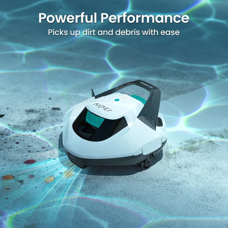 AIPER Cordless Robotic Pool Vacuum, Self-Parking Technology, Portable, Ideal for