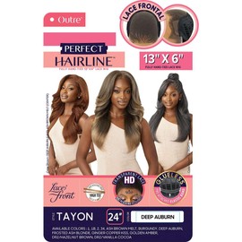 Outre Lace Front Wig - Perfect Hair Line 13X6 - Tayon (JET BLACK 1)