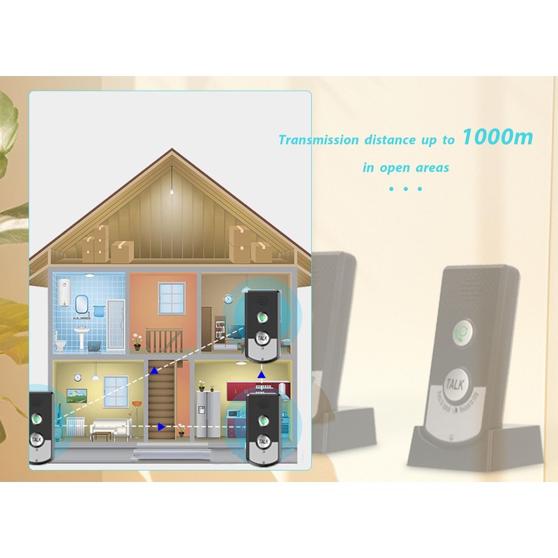 2 Way Voice Intercom, Intercom Unit, Waterproof Wireless Intercomunicador, Intelligent