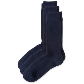 Tombow T-11-8 Boys' School Socks, Antibacterial and Deodorizing, Set of 3 Pairs, navy