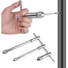 Quluxe Adjustable T-Handle Ratchet Tap Wrench, Silver Alloy Steel, M3-8