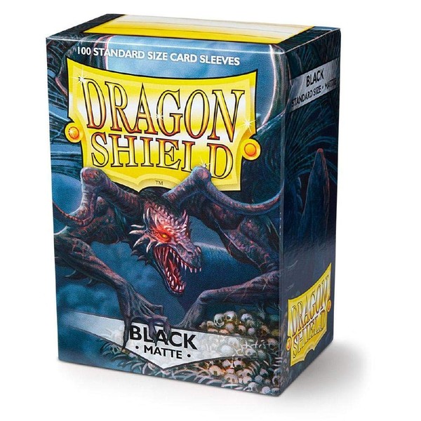 Dragon Shield Matte Black Standard Size 100 ct Card Sleeves Individual Pack