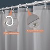 UFRIDAY Grey Fabric Extra Long Shower Curtain Liner 72 x
