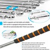 XUTONG 2.5M Handheld Flagpole,Thick Portable Stainless Steel Flagpole with Anti