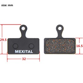 MEXITAL 2 Pairs Disc Brake Pads Bicycle Brake for Shimano Deore M610 M615 M6000 SLX M666 M675 M7000 XT M785 M8000 Saint BR-M820 XTR M960 M985 M987 M988 M9000 000 M9020 Alfine BT-S700 RS785 RS685 02-2