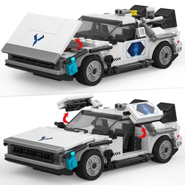 Mould King Speed Champions Model Car Building Kit with Display Box, 27019 Back to The Future Time Super Car Building Blocks, Race Car Toy for Adults and Kids 8+, 392 PCS