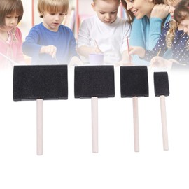 ZJchao brocha Espuma Cepillo Esponja Espuma Limpieza de 4pcs Set con la manija para Pintar/Graffiti/Dust Cleaning