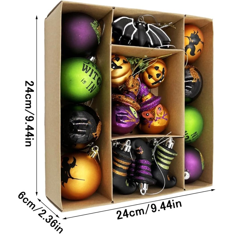 SVNVIOZ ハロウィン 飾り かぼちゃ 6cm ボールオーナメント 装飾 豪華 北欧 ハロウィーンボール