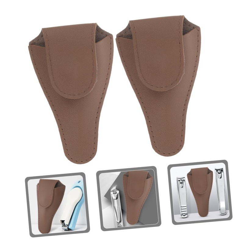 Gatuida 2Pcs PU Protective Sleeve for Nail Clippers and Cuticle