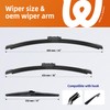 WOWIPER 3 Wiperr Blades Automotive Replacement Windshield Wipers Replacement for
