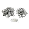 100 Sets Blank Button Badge Parts Set Round Shape Rust