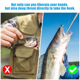 Vicloon Stainless Steel Fishing Unhook Disgorger, 3 Pieces Portable Fishing Hook Remover Unhook Extractor Fishing Accessories