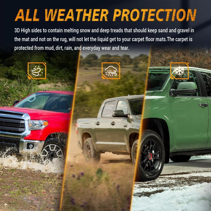 flysak-autoparts Tapetes Para Autos Coche De 2014-2021 Toyota Tundra Crew