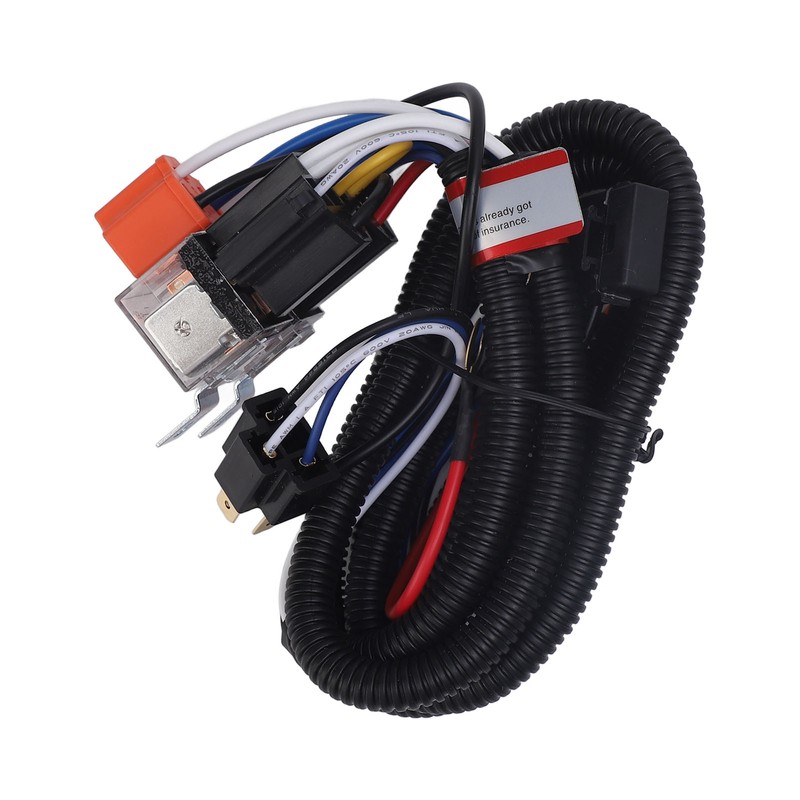 H4 Headlight Relay Harness Plug and Play H6054 7x6 LED