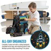 Egchescebo Kids Rolling Backpack for Boys Space Shuttle Luggage with