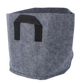 Mipcase Non-Woven Planting Bag Round Bucket Gardening Pouch Long-Lasting and Breathable for Plants (Grey)
