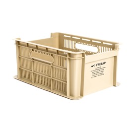 FREEAP Tough Container, M, Sand Beige, Width 10.5 x Depth 14.8 x Height 6.5 inches (26.7 x 37.7 x 16