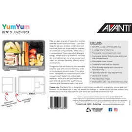 Avanti YumYum Bento/Lunch Box, Butterflies