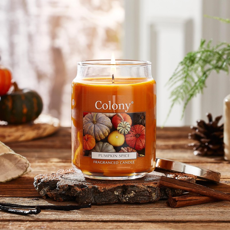 Colony Pumpkin Spice Large Jar, Up to 100hrs