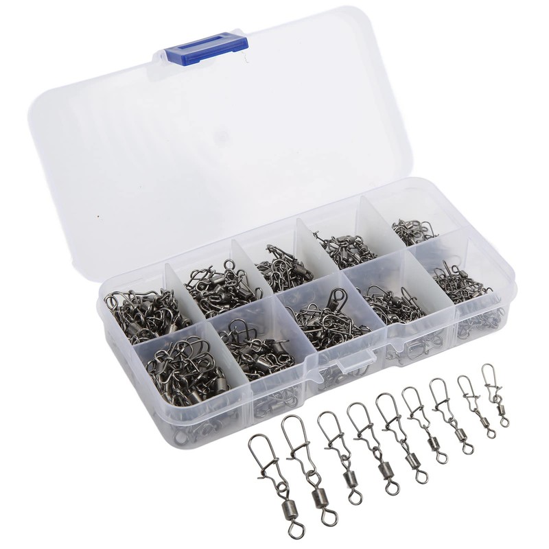 Juego de Broches Giratorios de Pesca de 210 Uds., Barril