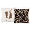 Nipil Trendy Leopard Cheetah Pillow Covers 18x18 Double-Sided, Cheetah Print Room Decor, Fashion Cheetah Decorative Throw Pillow Covers for Girls Bedroom Dorm Apartment, Set of 2