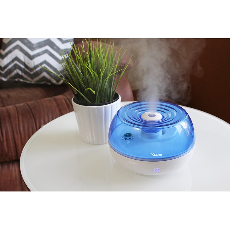 Crane Personal Ultrasonic Cool Mist Travel Humidifier and Vaporizer for