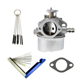 Quaprodur 640052 Carburetor Kit Replacement for Tecumseh 640349 640054 HMSK80 HMSK90 8HP 9HP 10HP Snowblower Carb (Carburettor + cleaning tool)