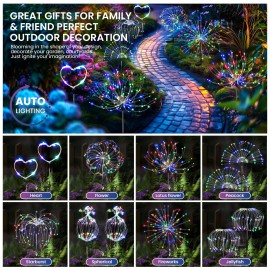 Pevoros Best Decor Solar Lights Outdoor,2Pack 120LED Waterproof Colorful Garden Outdoor