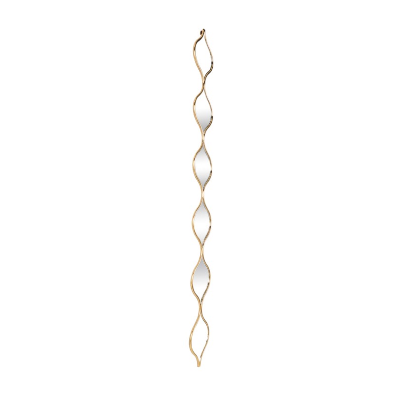 Deco 79 Metal Room Wall Mirror Slim Stacked Chain 6