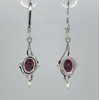 Amber America Purple FIRE OPAL Oval Dangle Earrings - 925
