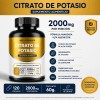 Citrato Potasio 120 Cápsulas Well Rounded 2000mg Porción Sabor