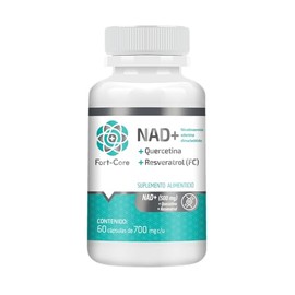 Fort Core - NAD+ 500mg + Quercetina + Resveratrol | Suplemento Antioxidante Avanzado | 60 Cápsulas | Fórmula Triple Acción para Energía Celular