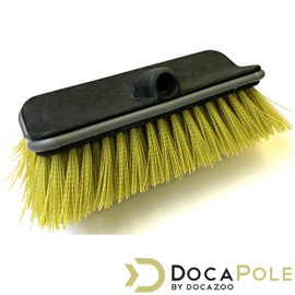 DOCA Scrub Brush Attachment for Long Handle Extension Pole - Outdoor Broom and Scrubbing Brush for House Floor, Deck, Patio, Car - Hard Brush