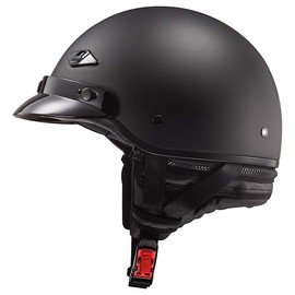 LS2 Helmets Bagger Motorcycle Half Helmet (Matte Black - X-Large)