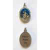 Saint Christopher 1-1/2" x 1-1/8" Silver Tone / Enameled Medal