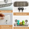 YRYUNRUI Shower Caddy Suction, No-Drill Shower Shelf, Waterproof Transparent Shower