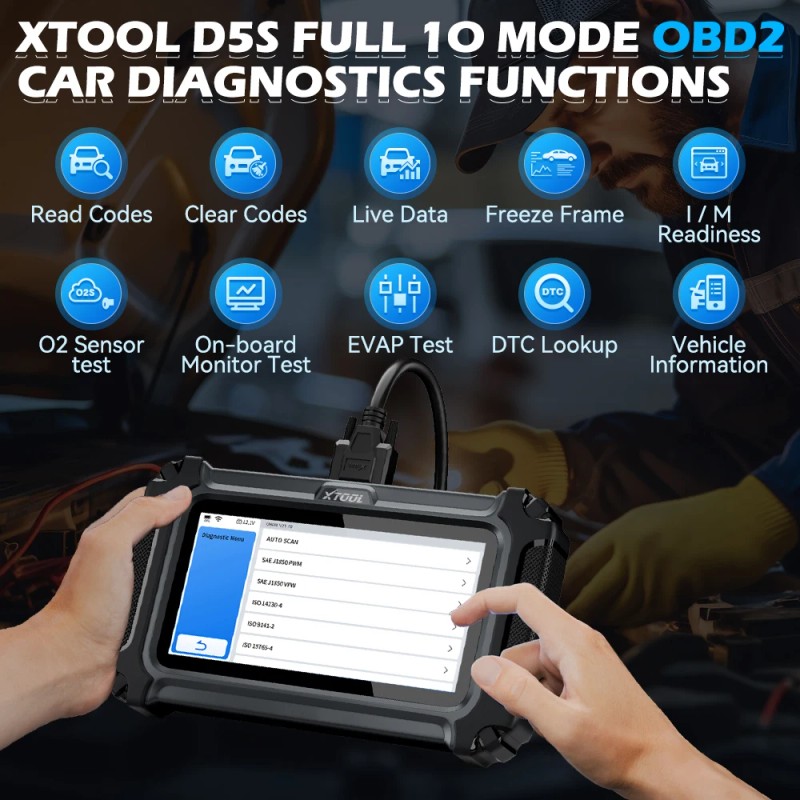 D5S Car Diagnostic Tool Code Reader OBD2 Scanner for All