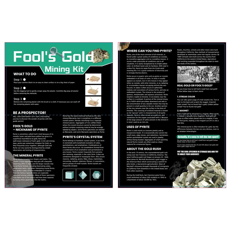 Kaper Kidz DIG & Discover FOOL'S Gold Mining KIT: Dig