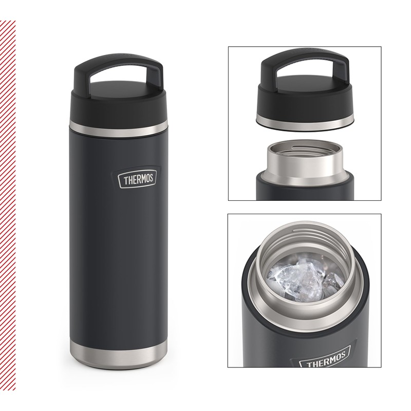 THERMOS Icon Beverage Bottle 0.71 L, Dark Grey/Graphite Matt, Stainless