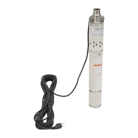DYNAMI 115V 60Hz 3" Deep Well Submersible Pump,3450r/min 262ft Lift Stainless Steel Water Well Pump with 49ft Cable for Irrigation, Industrial and Home Use(3in 0.37KW/0.5HP)