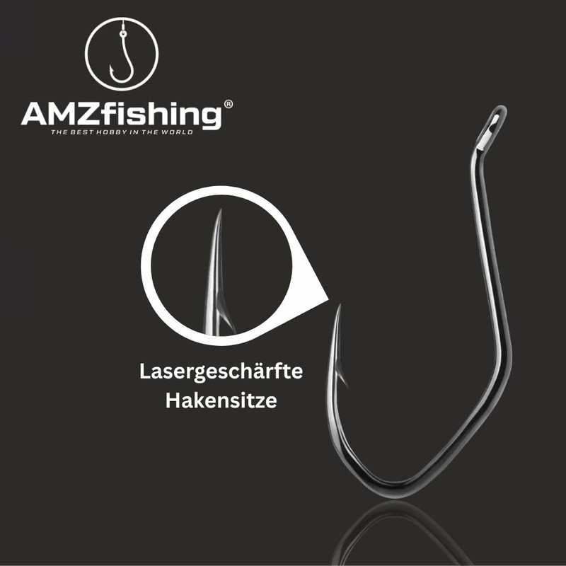AMZfishing 5 x Catfish Power Laser 3 x Catfish Hooks,