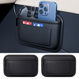 RAKSONIC Car Side Bag, Car Seat Saddlebag, Car Storage Bag, Card Storage, Portable Storage Box, Seat Seam Storage, Easy Installation, Mini Pockets, Small Storage, Multi-functional Car Accessories,