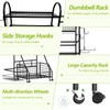 FULOOPHI Dumbbell Rack, 400LBS Weight Rack for Dumbbells Kettlebells, Adjustable