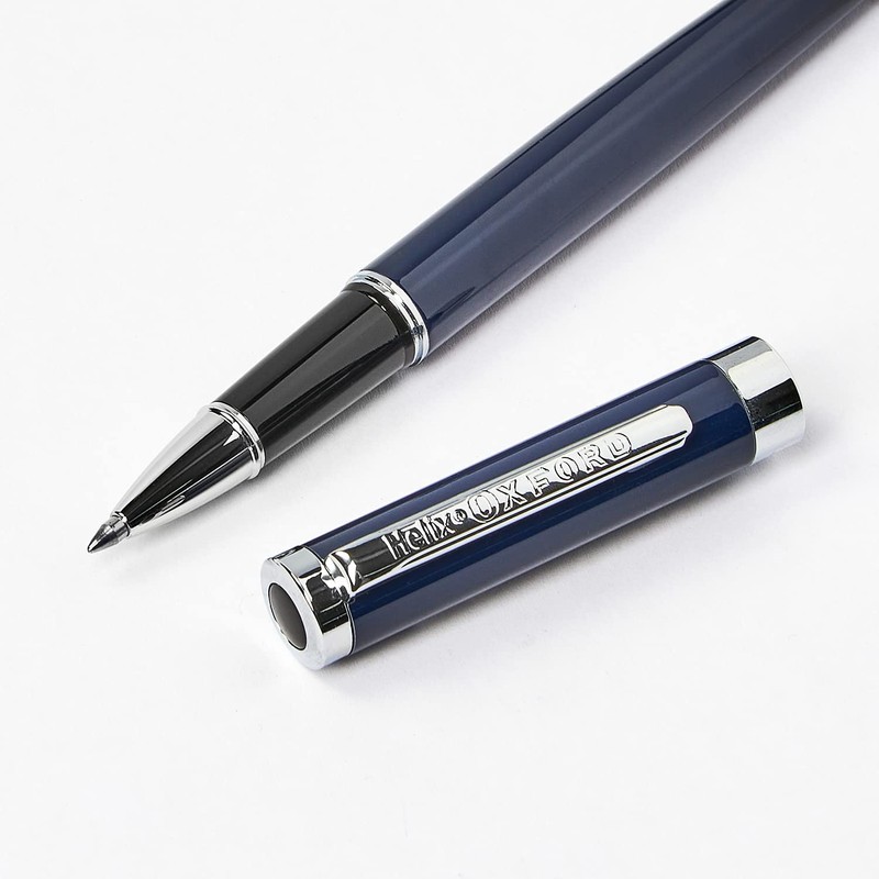 Helix Oxford Premium Rollerball Pen (Blue Ink) with Plastic Free