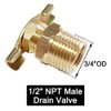 Joywayus 1/2''NPT Male RV Water Heater Replacement Drain Valve Durable
