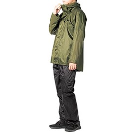 Makku Rain Wear, Kurutto Pack Rain Suit, Khaki, L